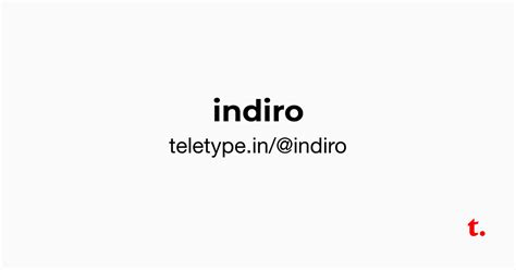 @indiro — Teletype
