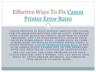 Image result for Canon PIXMA Printer B200 Error Code