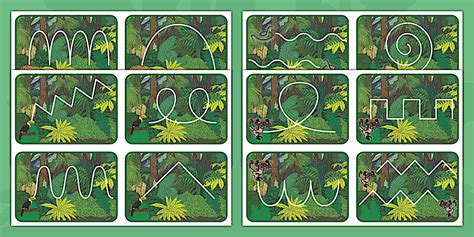 Jungle and Rainforest Mark-Making Pattern Cards | Twinkl
