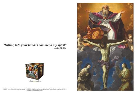 Catholic Prayer Cards - Holy Blessed Trinity Prayer Cards - Support Missionary work