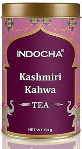 INDOCHA Kashmiri Kahwa Green Tea with Kahwa Spices | 50g | Makes 25 ...