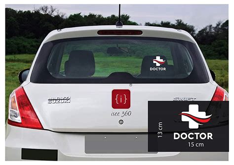 ISEE 360® Doctor Logo Plus Sign Sticker for Car Bike Hospital Clinic ...