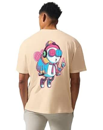 Buy Buy That Trendz Mens Oversized Tshirt Honey Bee Headphones Printed ...