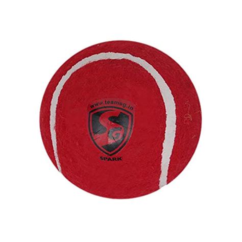 SG Spark Heavy Weight Cricket Tennis Ball | Color: Red | Size: Standar ...