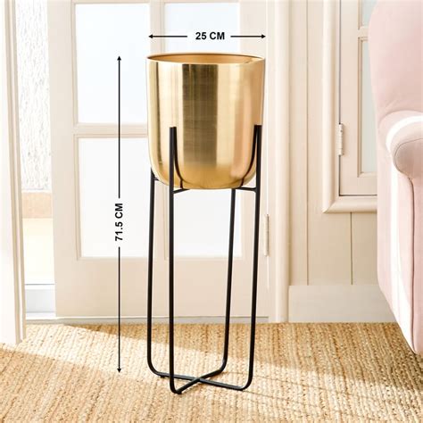 Buy Gardenia Fest Set of 3 Metal Floor Planters with Stand from Home ...