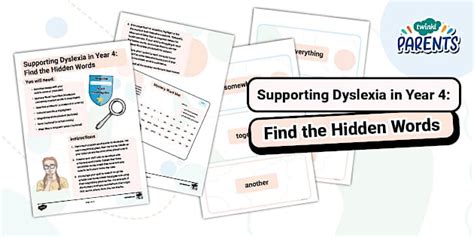Supporting Dyslexia in Year 4: Find the Hidden Words