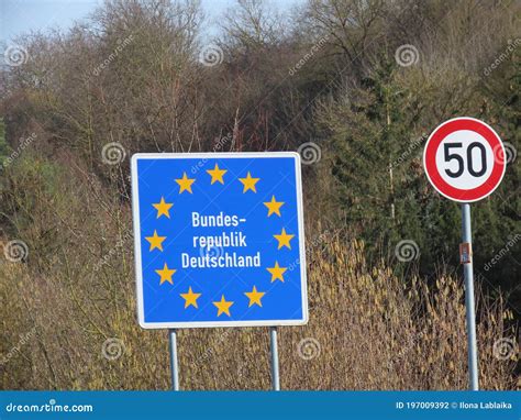 Road Signs for Germany Border Stock Photo - Image of deutschland, sign ...