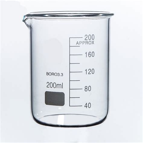 200mL Glass Beaker Low Form New Chemical Lab Glassware