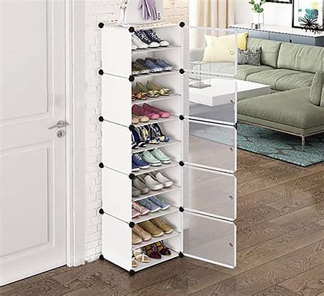 Zemic DIY Premium 10-Shelves 30 Pair Shoe Rack/Cabinet/Multipurpose ...