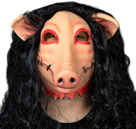 Amazon.com: Scary Pig Mask for Adult, Jigsaw Pig Mask Halloween, Scary ...