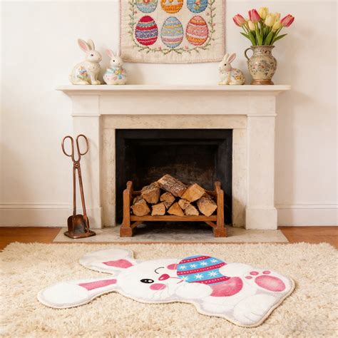 AuroraX Indoor Throw Rugs Front Door Mat,Easter Bunny Entrance Gold ...