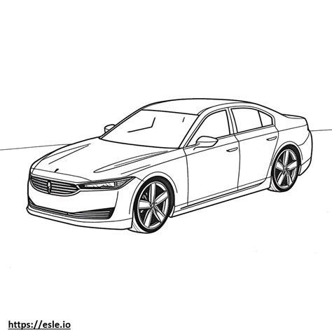Honda Accord Hybrid 2024 coloring page