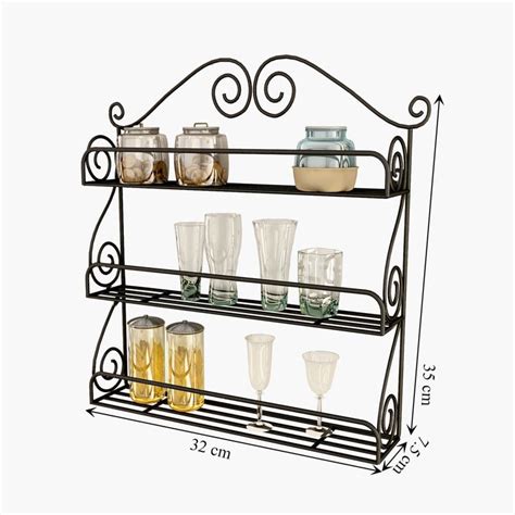 Buy HOME SPARKLE Metal 3-Tier Kitchen Rack from Home Sparkle at just ...