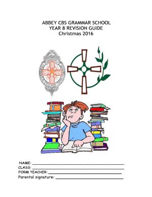 Fillable Online year-8-revision-booklet-cover-pages - Abbey CBS Fax ...
