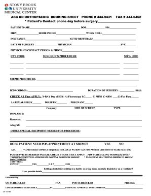 Fillable Online Appendix D. Ambulatory Surgery Center Checklist ...