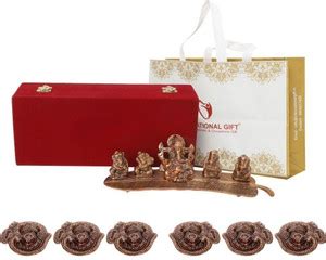 INTERNATIONAL GIFT Copper Musical Ganesh Oxidized Finish WithIncense ...