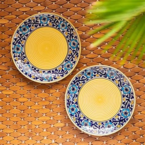 ExclusiveLane 'The Hut Family' Ceramic Dinner Plates Set of 6 Ceramic ...