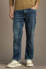 Louis Philippe Jeans Slim Fit Jeans, Men Blue Mid Slim Fit Jeans for ...