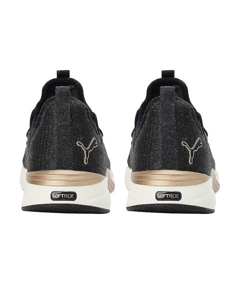 Buy Puma Girls Softride Sophia 2 Junior Black-Gold-Warm White Sneaker ...