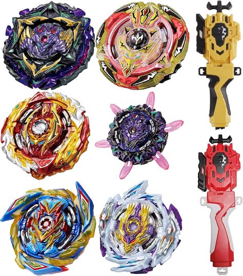 Buy GiGimelon 6 Pcs Gyros 2 Pcs Launchers Battle Bey Burst Set ...