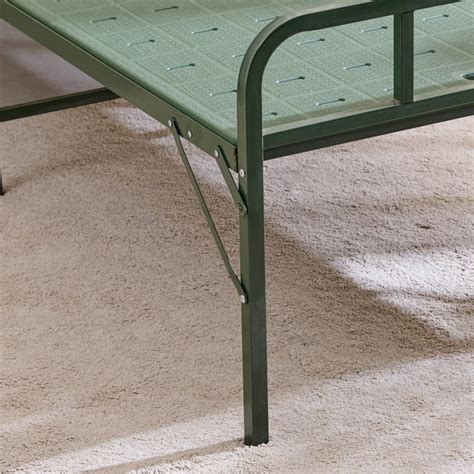 Buy Helios Captus Metal Foldable Single Bed - Green from Helios by Home ...
