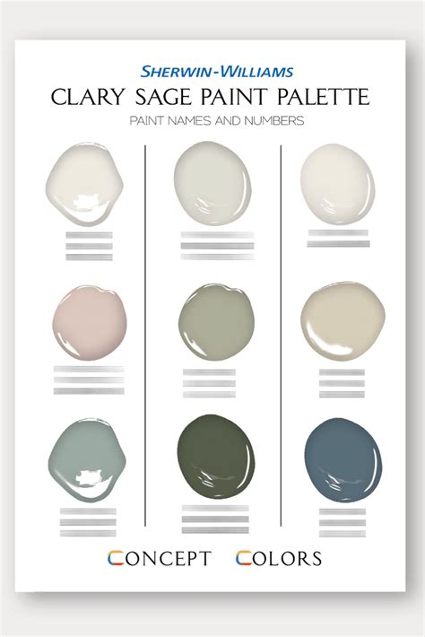 Sherwin Williams Clary Sage Palette, Complementary Whole House Paint ...
