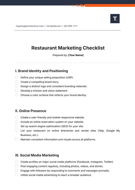 Image result for Restaurant Checklist