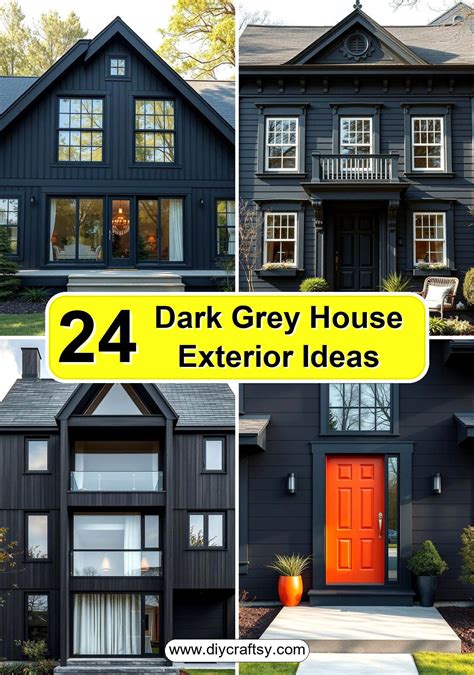 24 Dark Grey House Exterior Ideas for Modern Curb Appeal
