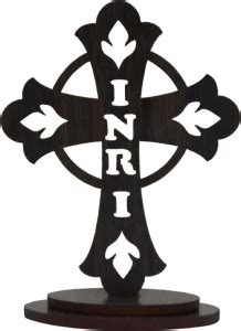 Catholic Liturgicals Car Dashboard Cross, MDF Cross - INRI - Dark Brown ...