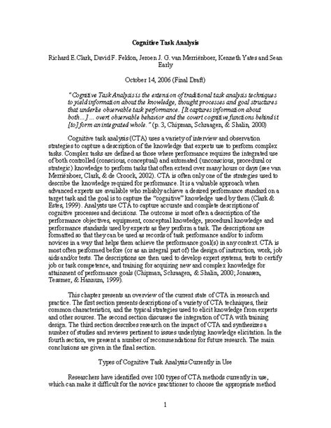 Image result for Cognitive Task Analysis