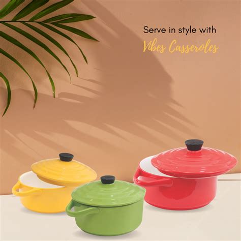 Buy JCPL Vibes Casserole Set of 3 Online – Clay Craft India