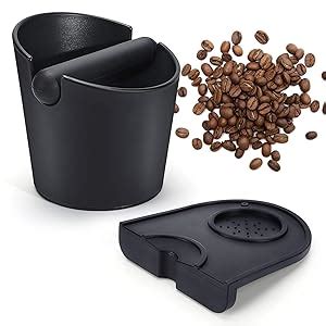 BeanZeek Set of 2Pcs Espresso Knock Box and Espresso Tamper Mat for ...