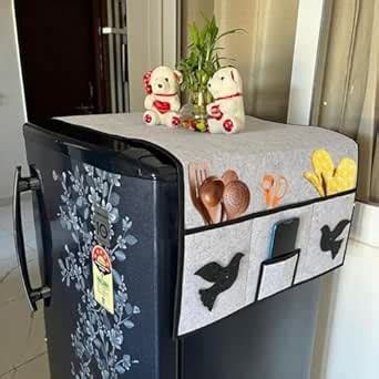 FREDDO Refrigerator/Fridge Top Cover With 5 Pocket, Mobile Pocket ...