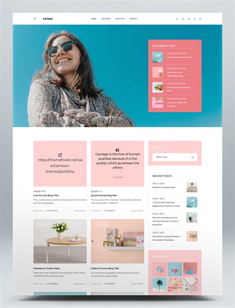 Blog Design HTML Template 的图像结果