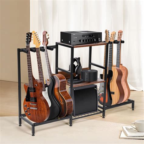 Amazon.com: Nisorpa Metal Guitar Stand for 8 Guitars,Floor Guitar ...