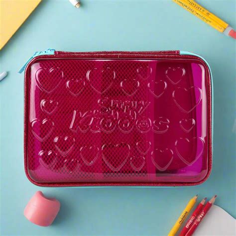 Buy Smily PVC Pencil Case (Pink) For School Kids Online in India ...