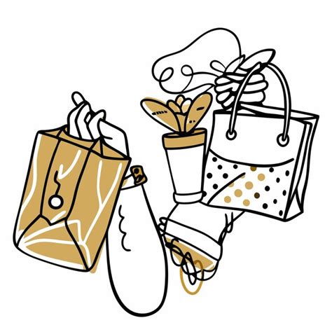 Doodle vectors of ecommerce products | Premium AI-generated vector