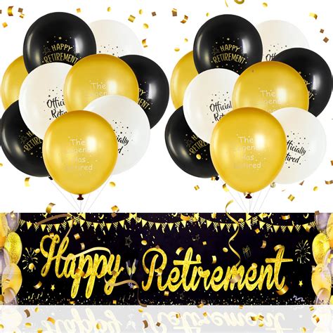 Amazon.com: 19 PCS Happy Retirement Balloons and Banner Happy ...