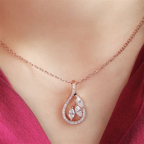 Buy Radiant Fusion Rose Gold-Plated Women's Necklace Online – Zavya