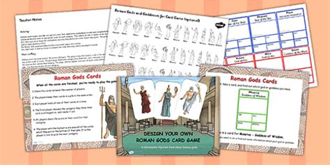 Roman Gods Card Game Task Setter Flipchart