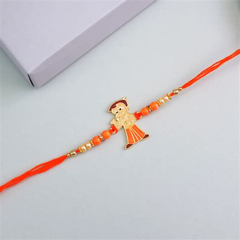 Send Chhota Bheem Kids Rakhi with Puja Thali N Chocolates Online