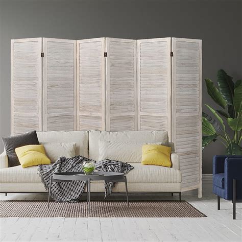 Buy ECOMEX 6 Panel Room Divider, Wood Room Screen Divider Freestanding ...