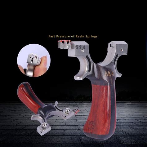 Titanium Steel Straight Technology Wood Slingshot CNC Outdoor Target S ...