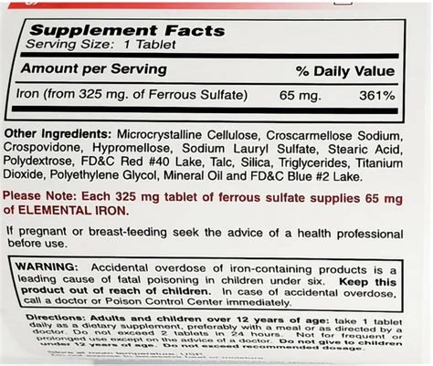 Major FeroSul Hierro Suplemento Sulfato Ferroso 325 mg (0.18 oz) – 1000 Tabletas Rojas – Yaxa ...