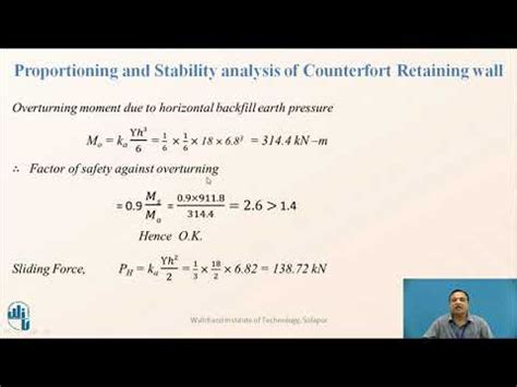 Design of Counterfort Retaining wall – Part I Video Lecture - Civil ...