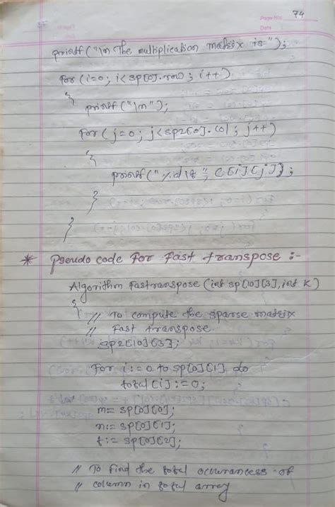 Transpose Sparse Matrix in C Using Structure 的图像结果