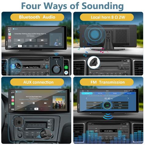 Portable Wireless Car Stereo Screen with Backup Camera
