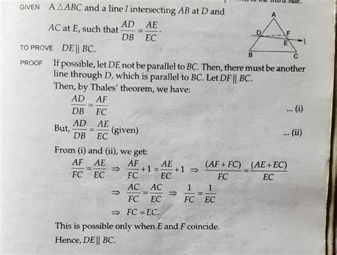 Ifa line divides any two sides of a triangle in the same ratio, then ...
