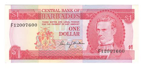 Barbados: 1974 Dollar Banknote - London Coin Centre Inc.