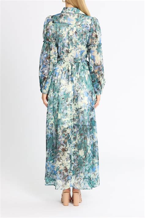Hire Maxi Shirt Dress in Blue | Sofia Irina | GlamCorner